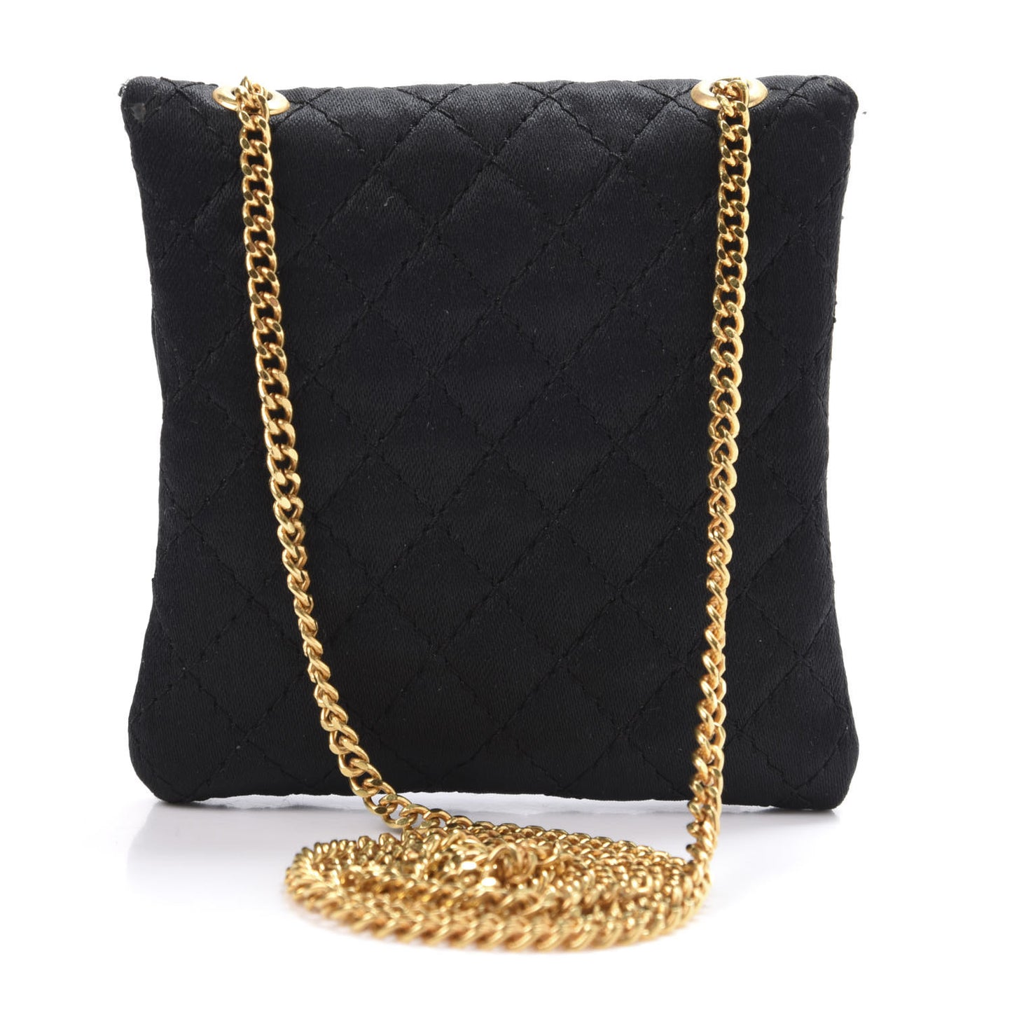 Jersey Quilted Shoulder Bag Black