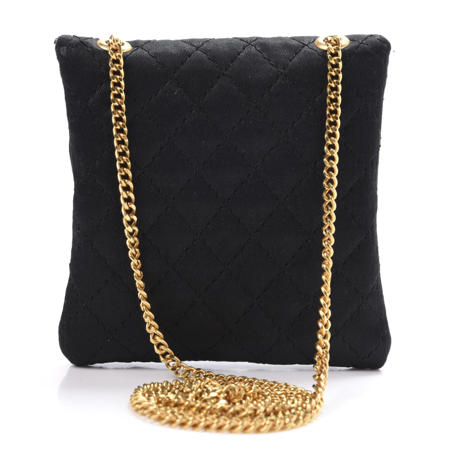 Chanel Jersey Quilted Shoulder Bag Black 3 of 9