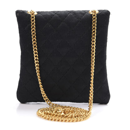 Chanel Jersey Quilted Shoulder Bag Black 3 of 9