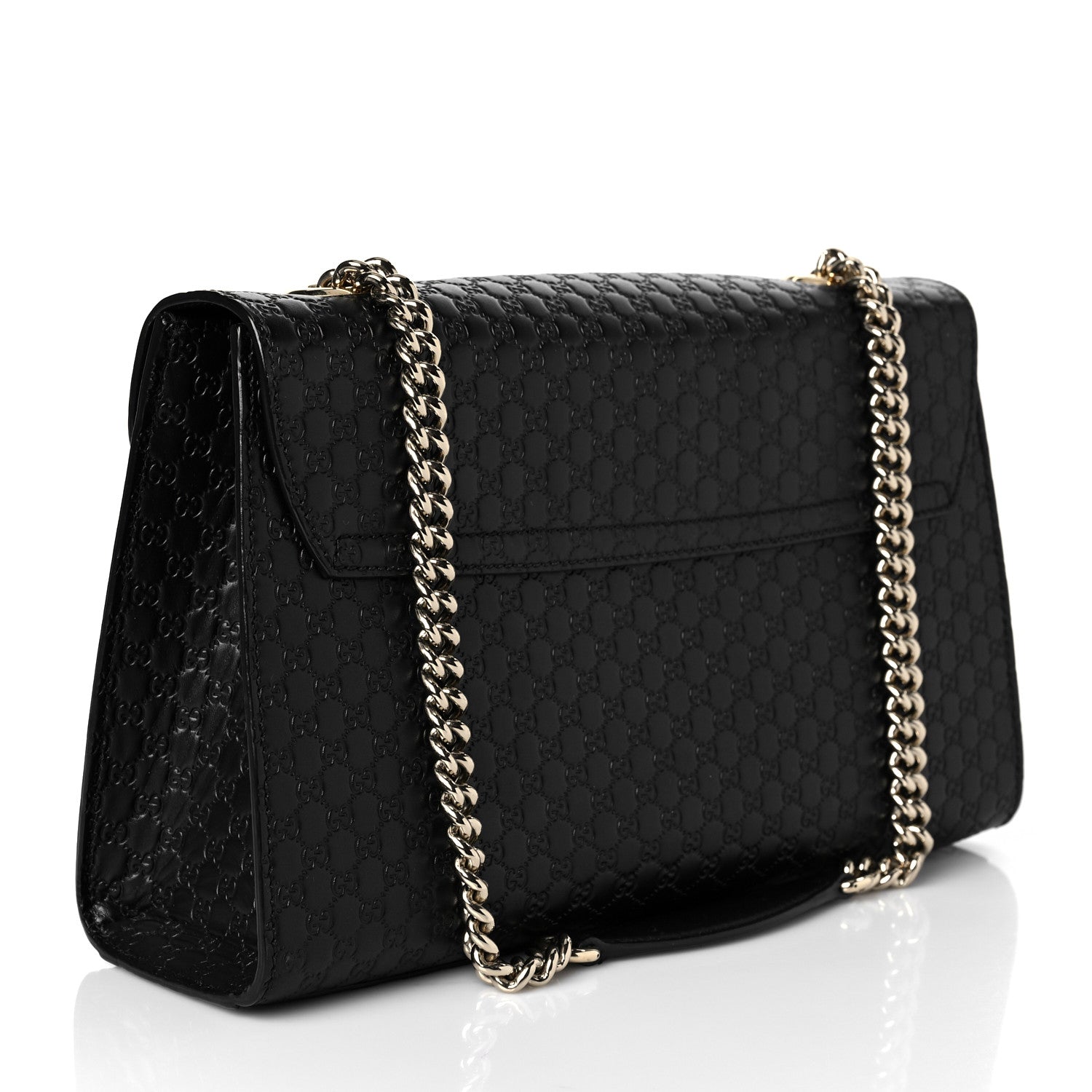 Gucci Microguccissima Medium Emily Chain Shoulder Bag Black 2 of 9