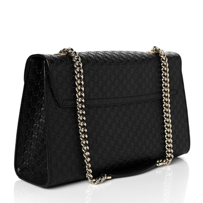 Gucci Microguccissima Medium Emily Chain Shoulder Bag Black 2 of 9
