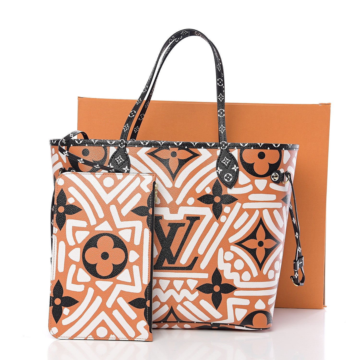 Louis Vuitton Monogram Giant Crafty Neverfull MM Creme Caramel 10 of 10