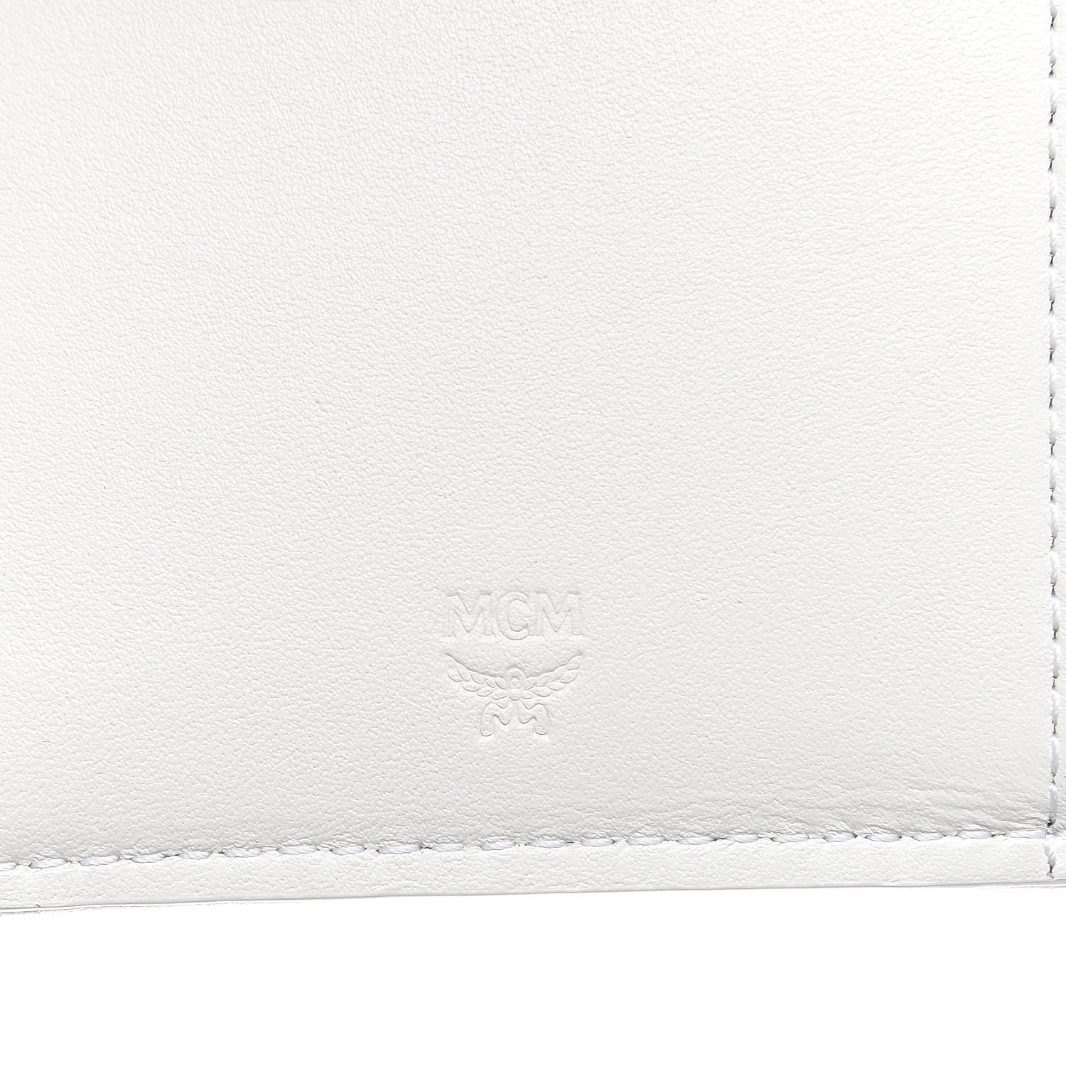 MCM Skyoptic Visetos Tri-Fold Wallet Spectrum Diamond White 6 of 7