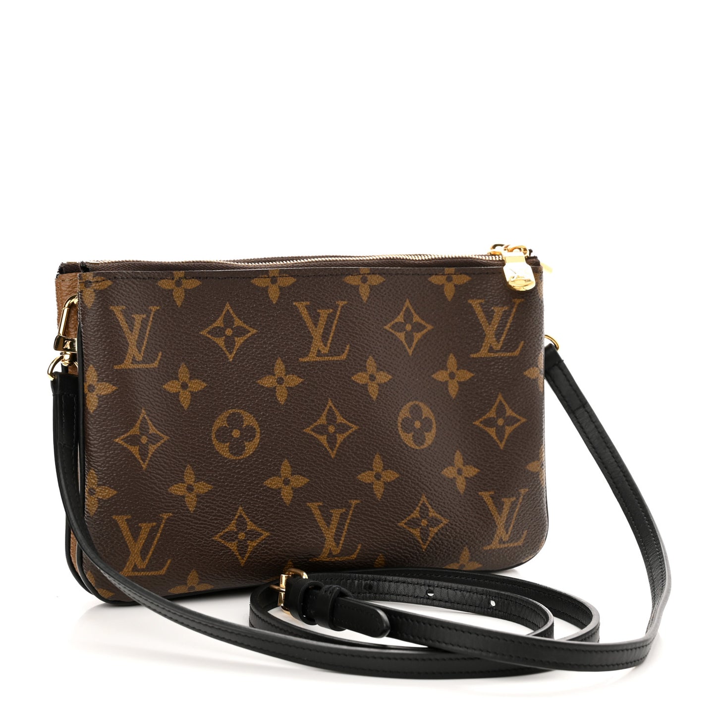 Reverse Monogram Giant Double Zip Pochette