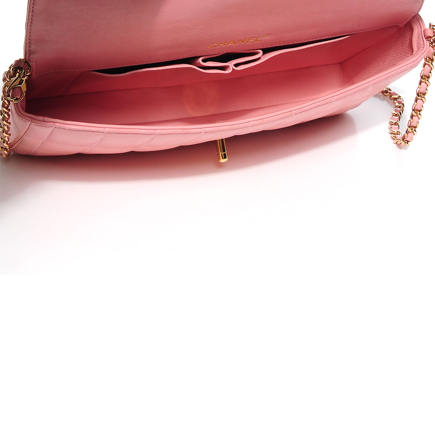Chanel Lambskin East West Chocolate Bar Flap Pink 7 of 7