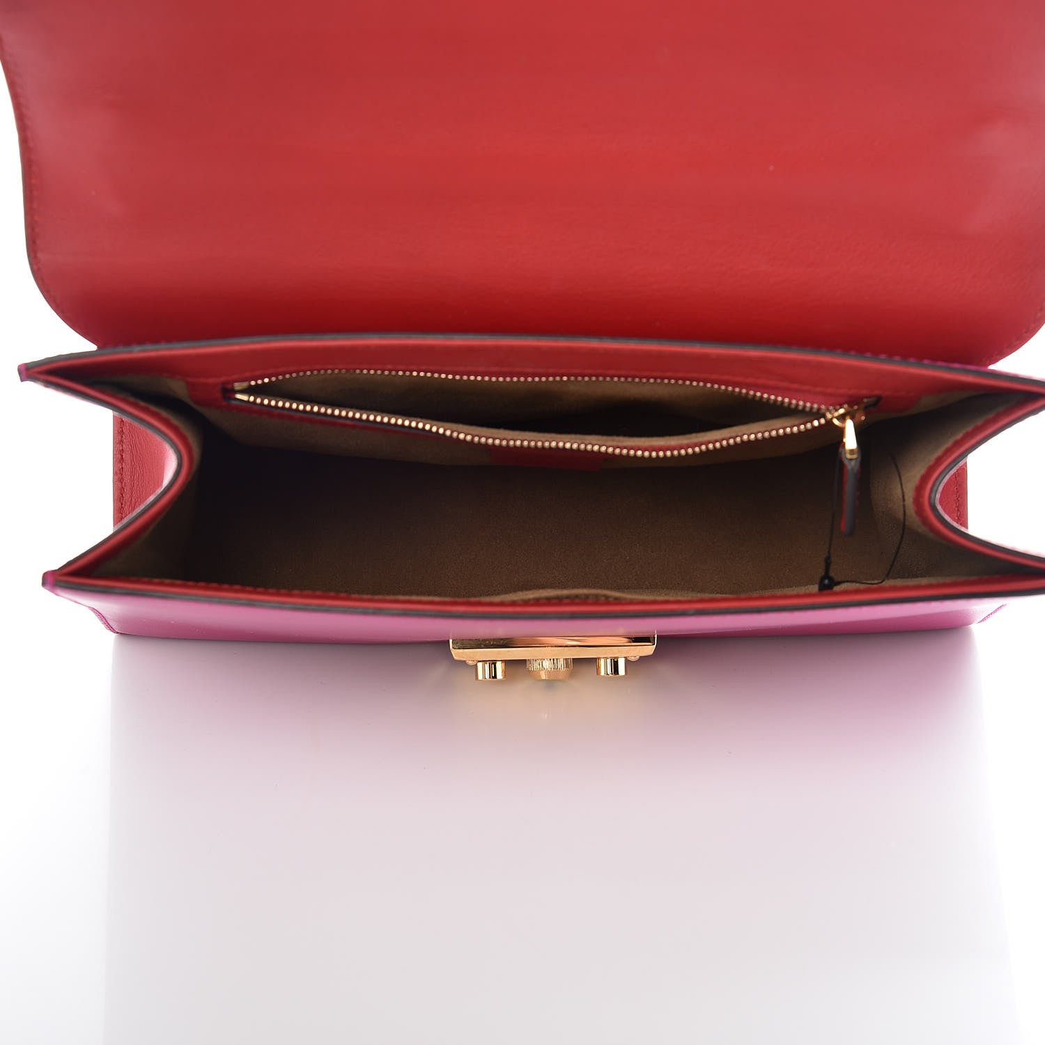 Gucci Moon Calfskin Bi-Color Medium Padlock Shoulder Bag New Rosette Hibiscus Red 5 of 12
