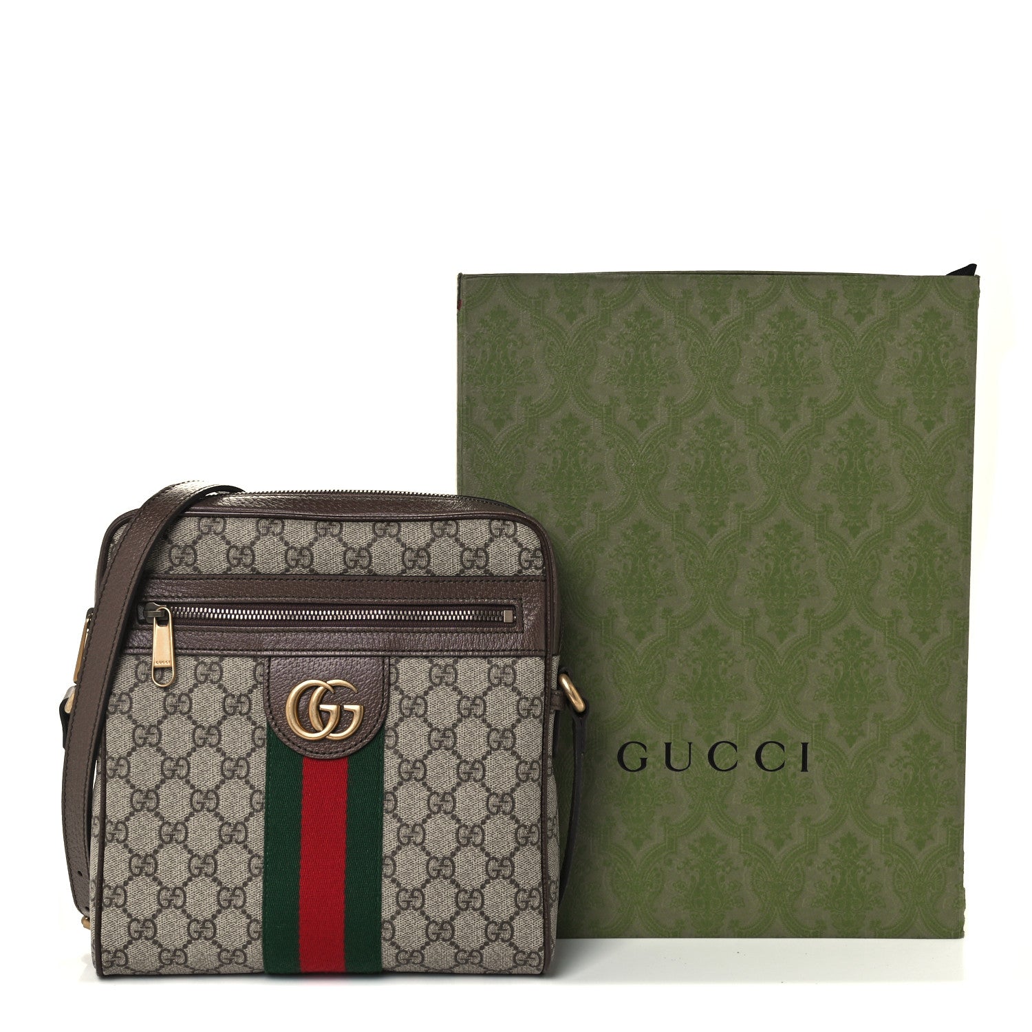 Gucci GG Supreme Monogram Web Small Ophidia Messenger Bag Brown 12 of 12