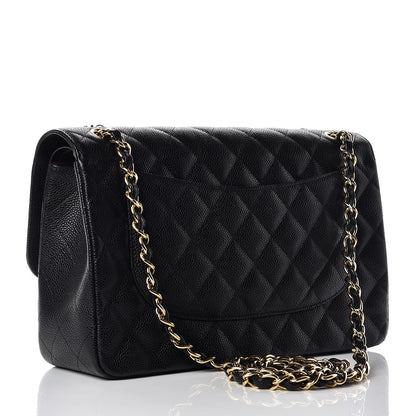 Chanel Caviar Quilted Jumbo Double Flap Black 4 of 11