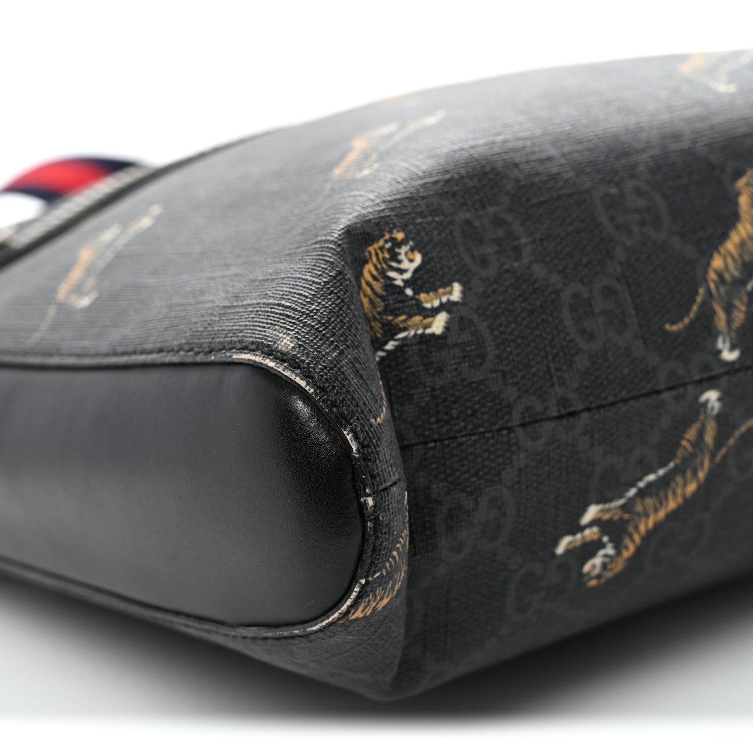 Gucci GG Supreme Monogram Tigers Web Messenger Bag Black Multicolor 9 of 10