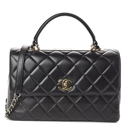 Chanel Lambskin Quilted Medium Trendy CC Flap Dual Handle Bag Black 1 of 10