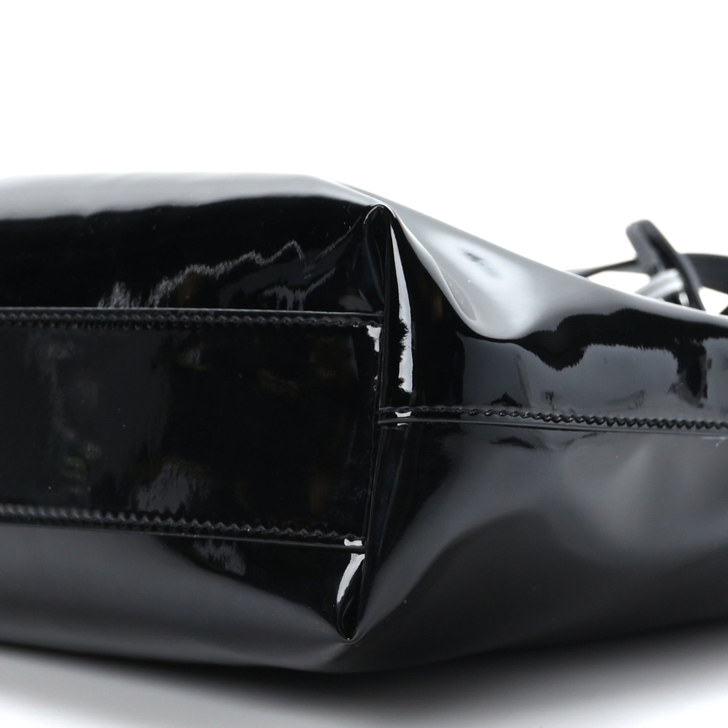 Patent Toy Shopping Tote Black