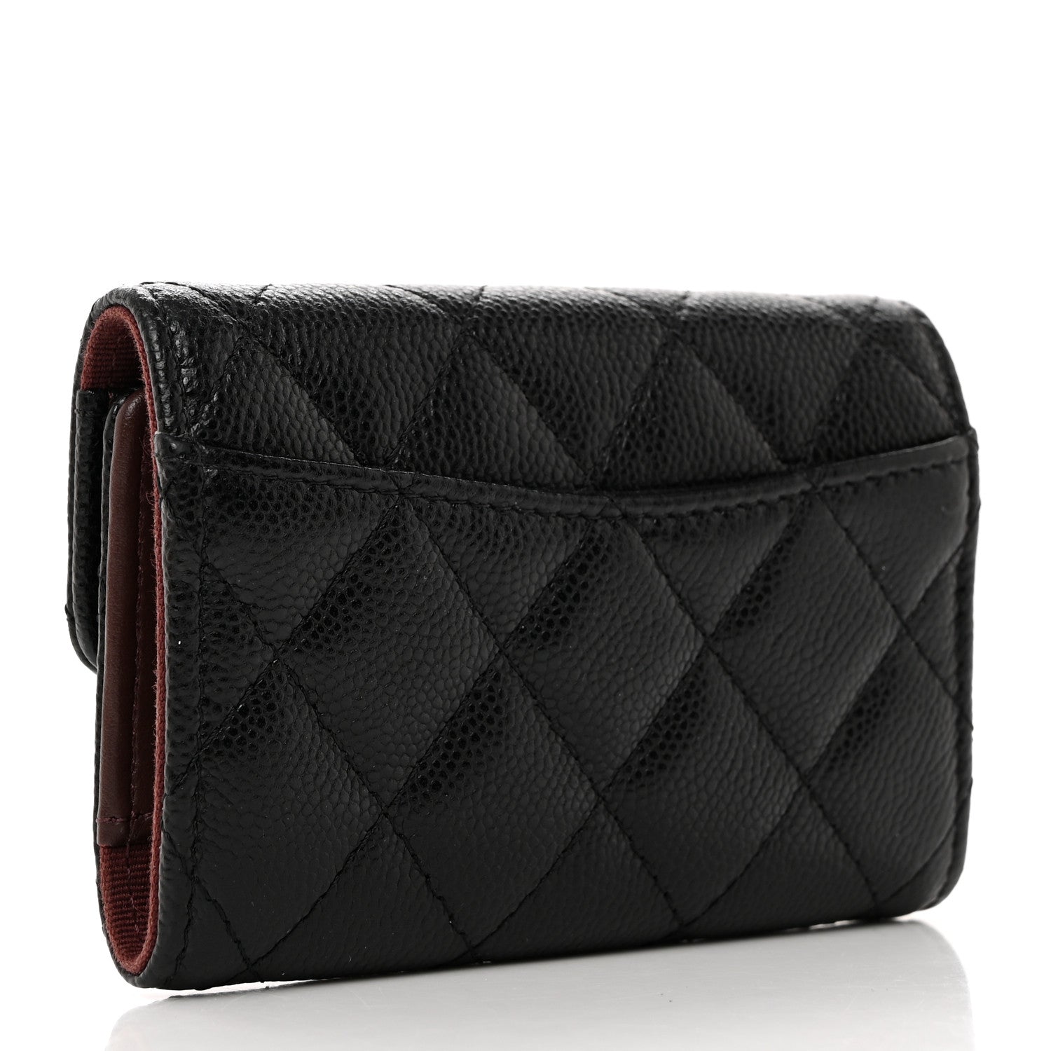 Chanel Caviar Quilted Classic 4 Key Holder Wallet Black 3 of 9