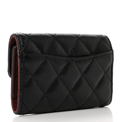 Chanel Caviar Quilted Classic 4 Key Holder Wallet Black 3 of 9
