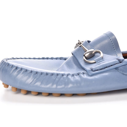 Gucci Calfskin Mens Horsebit Loafers 9.5 Light Blue 9 of 14