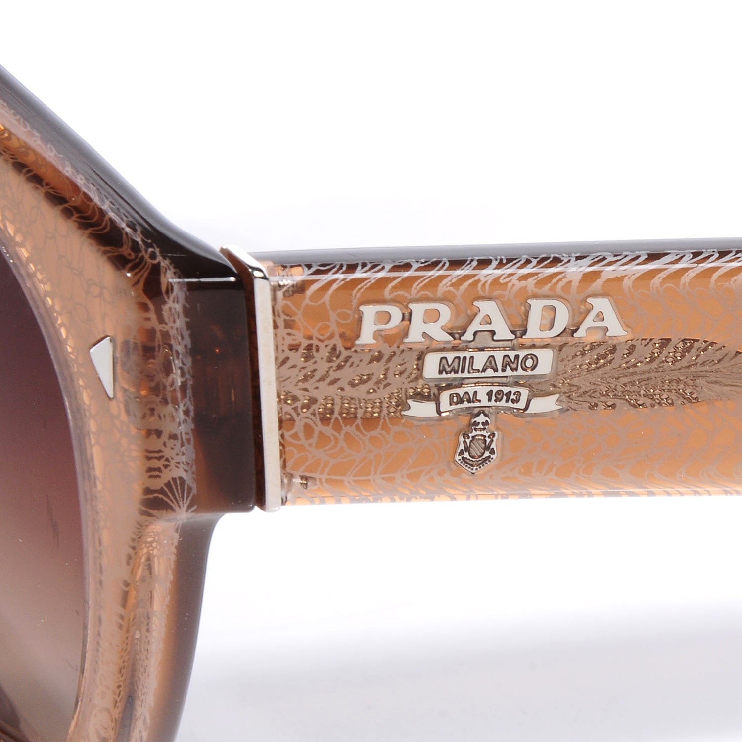 Prada Lace Sunglasses SPR 17O Brown 6 of 6