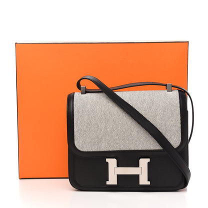 Hermes Swift Toile Constance 24 Black Ecru 11 of 11
