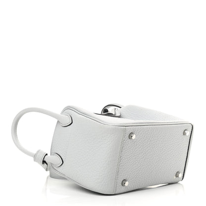 Hermes Taurillon Clemence Mini Lindy 20 Bleu Pale 4 of 12