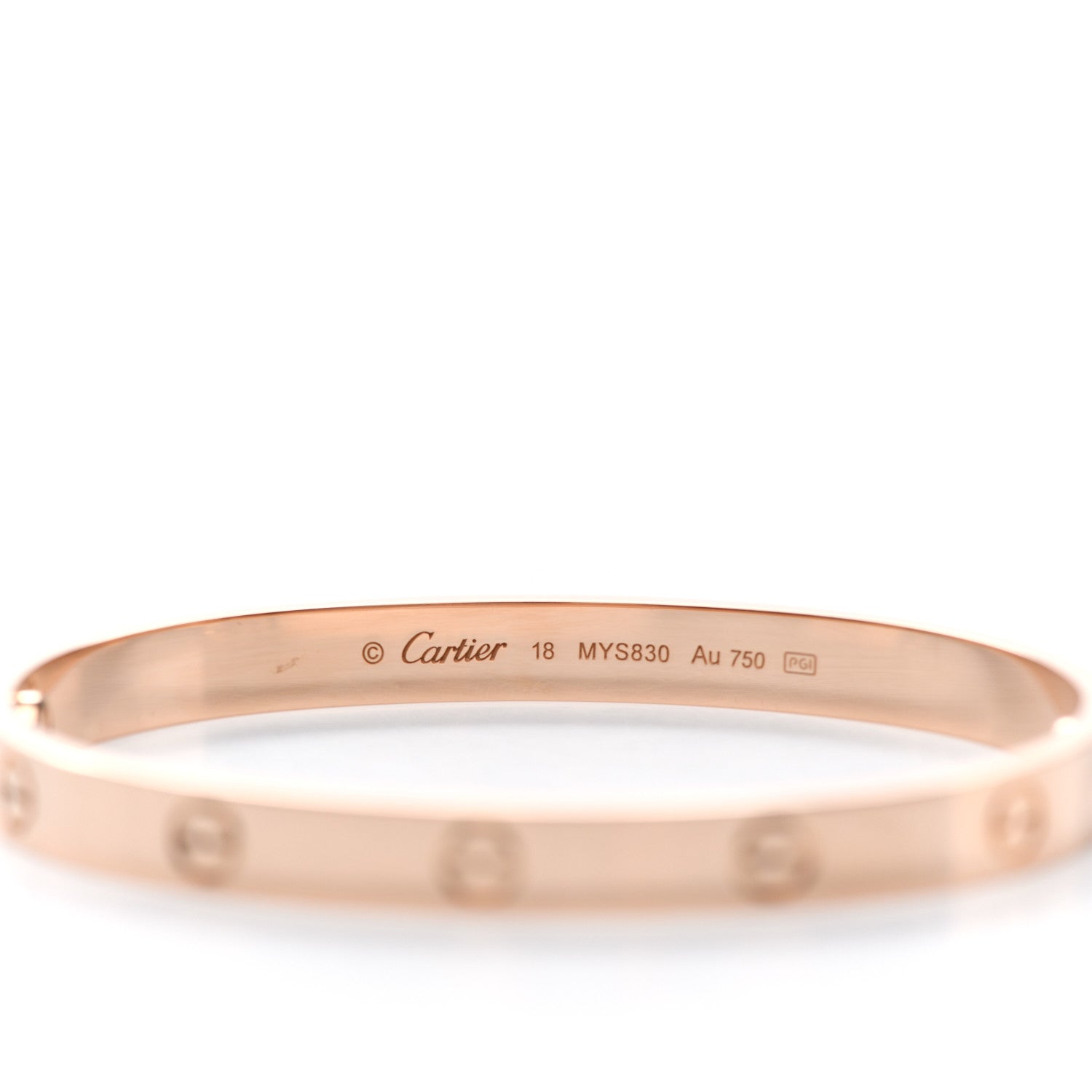 Cartier 18K Pink Gold LOVE Bracelet 18 5 of 6