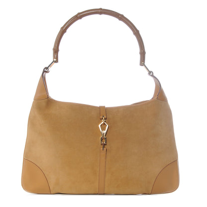 Gucci Suede Bamboo Jackie O Hobo Light Brown 1 of 7