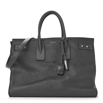 Saint Laurent Grained Calfskin Large Souple Sac De Jour Grey 1 of 15