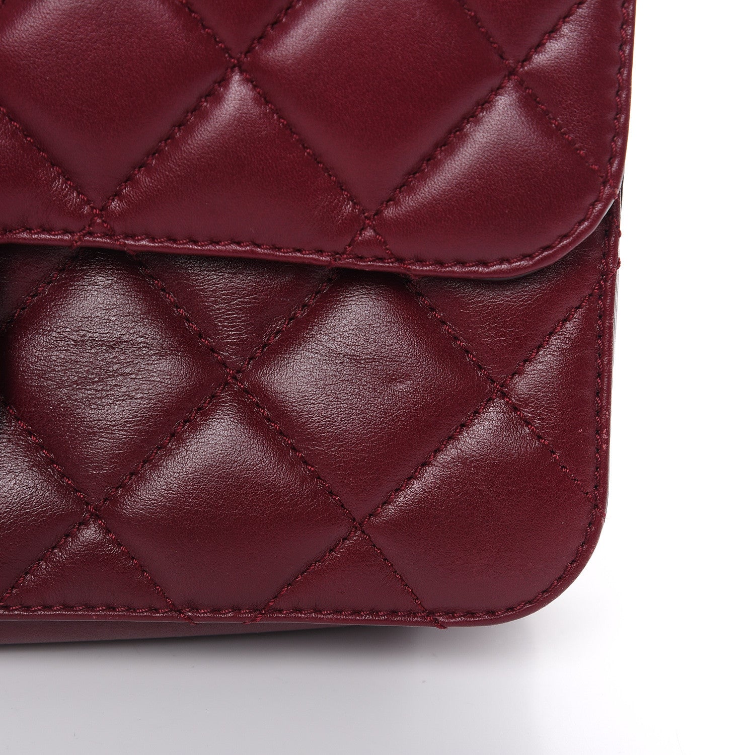 Chanel Calfskin Perfect Edge Medium Flap Burgundy 12 of 12