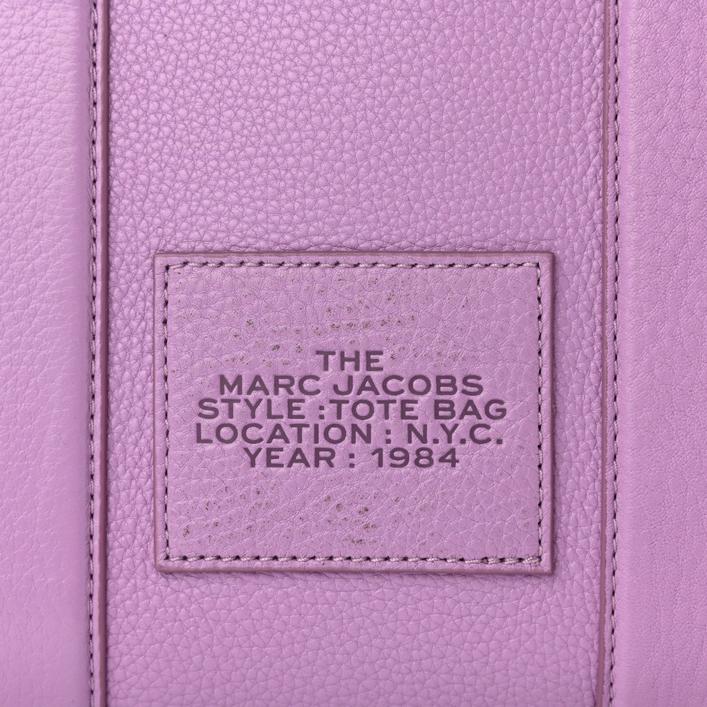 Grained Calfskin Small The Tote Bag Regal Orchid