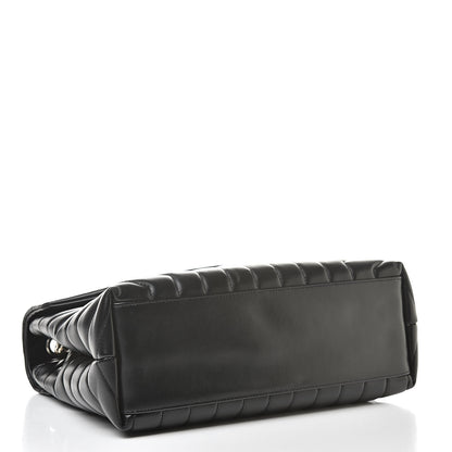 Saint Laurent Calfskin Y Quilted Monogram Medium Loulou Chain Satchel Black 4 of 12