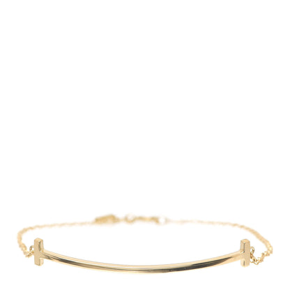 Tiffany 18K Yellow Gold T Smile Bracelet 1 of 5