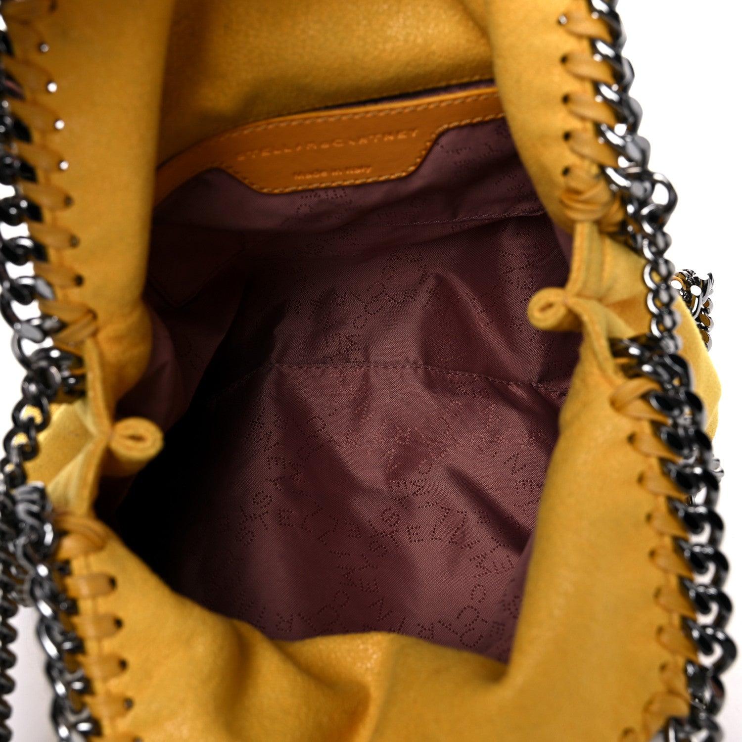 Stella McCartney Shaggy Deer Falabella Mini Fold Over Tote Yellow 5 of 15