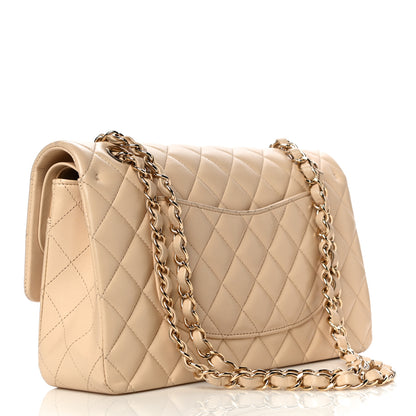 Chanel Lambskin Quilted Medium Double Flap Beige 3 of 14