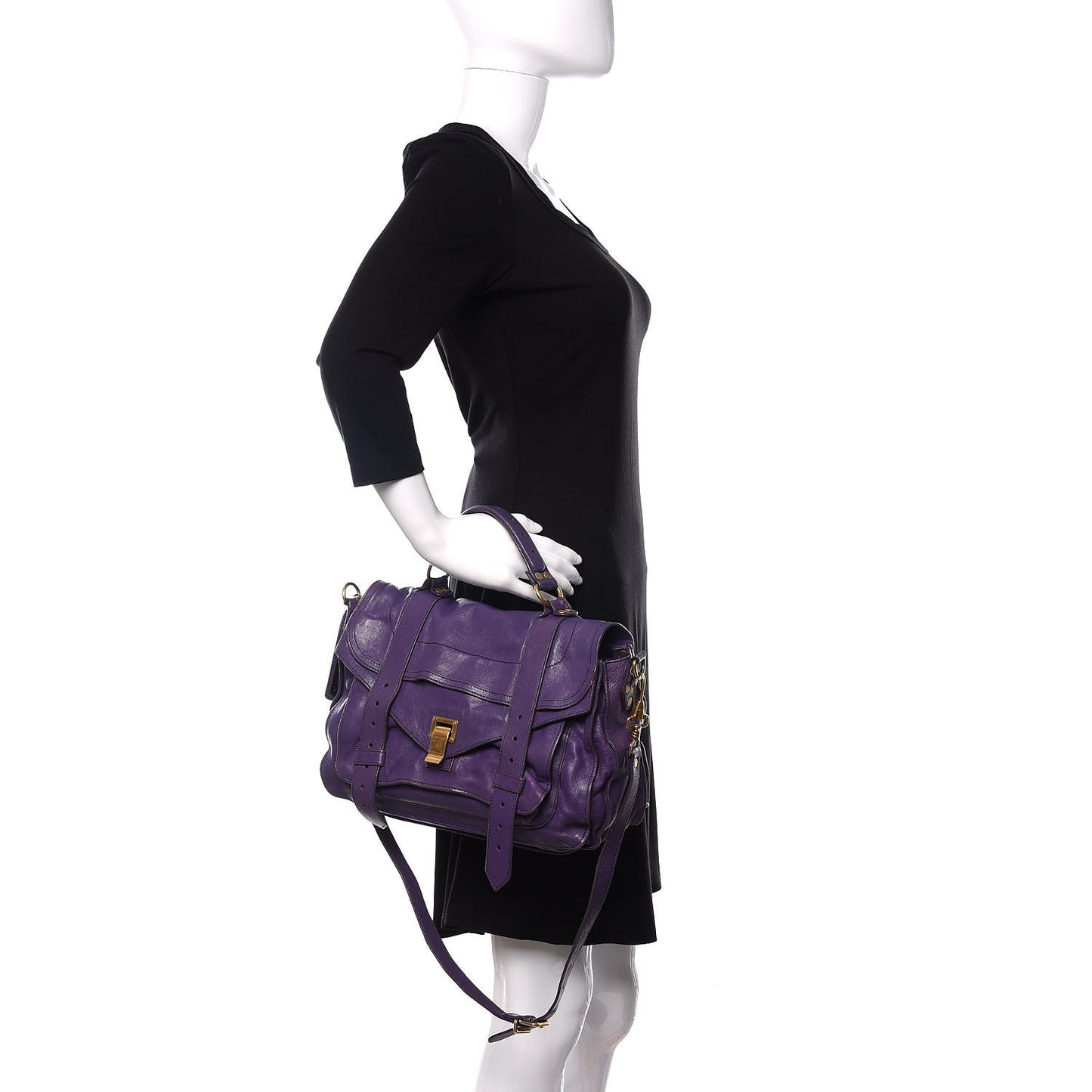 Lambskin Medium PS1 Satchel Purple Rain