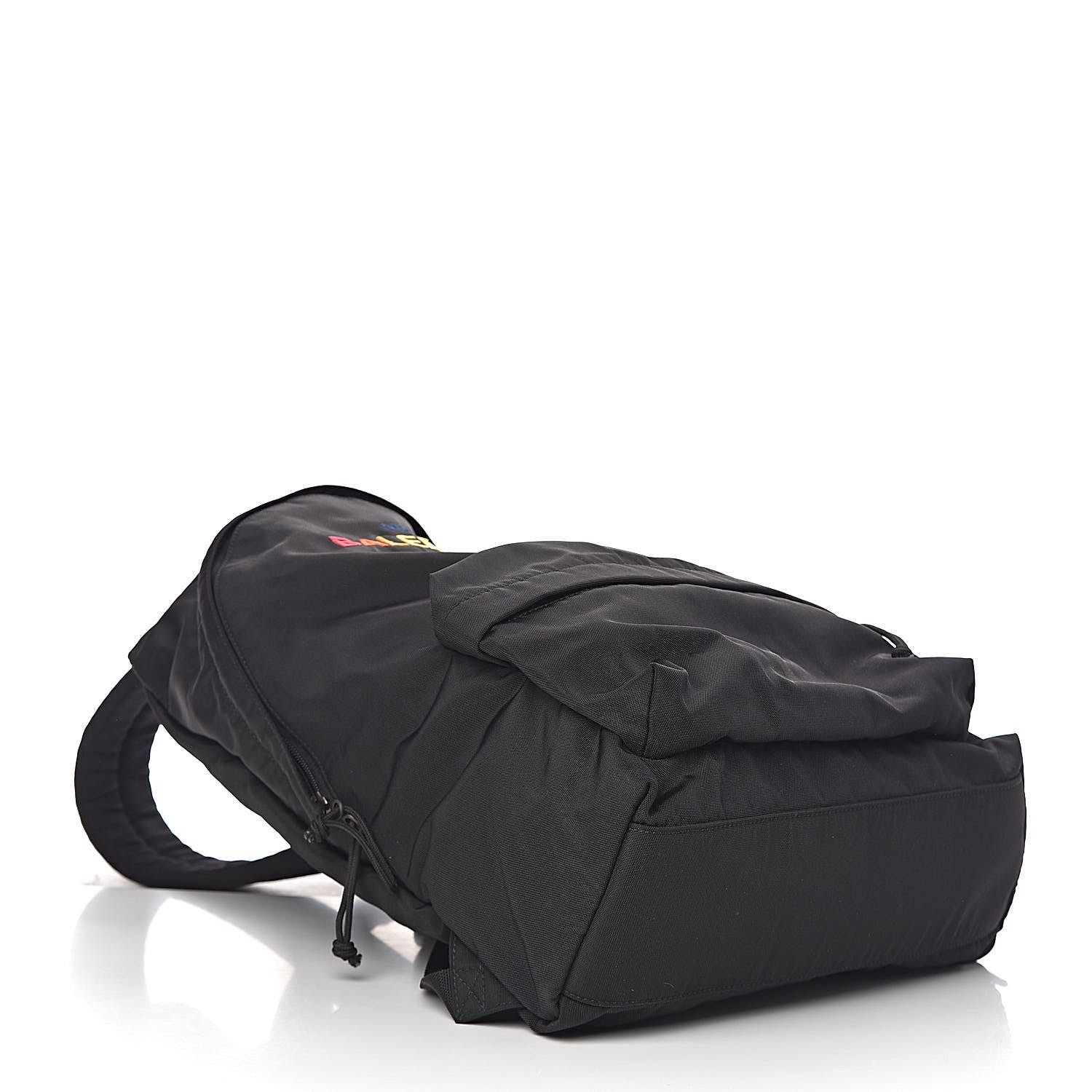 Balenciaga Nylon Milano Paris LA Embroidered Explorer Backpack Black 4 of 10