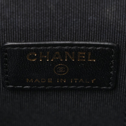 Chanel Tweed Diamond Threaded CC Pearl Crush Mini Vanity Case With Chain Black Multicolor 6 of 14