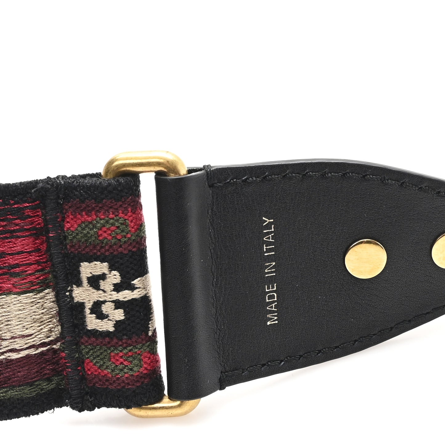 Canvas Embroidered Studded Bohemian Shoulder Strap Red
