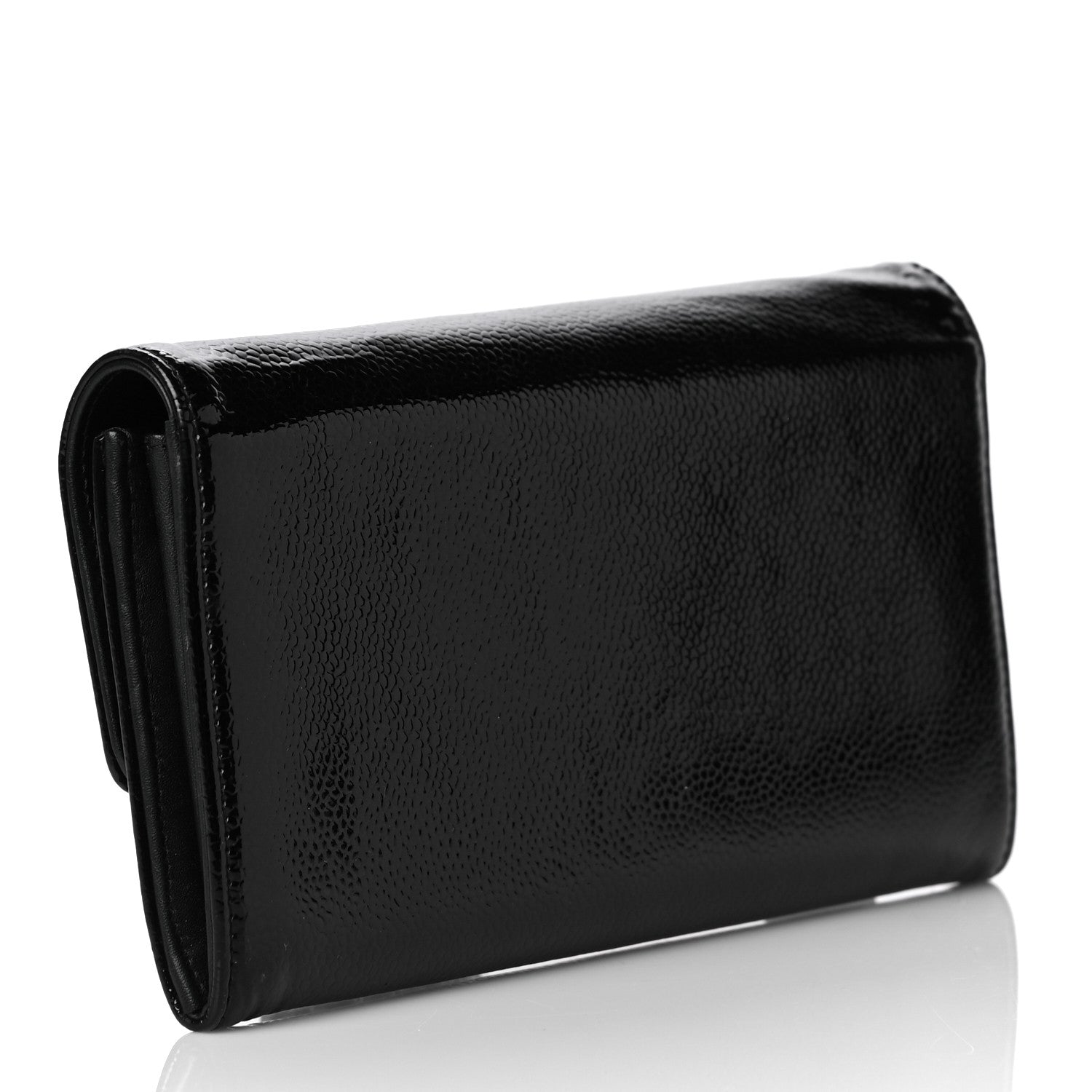 Chanel Patent Caviar Timeless CC Large Gusset Flap Wallet Black 3 of 7