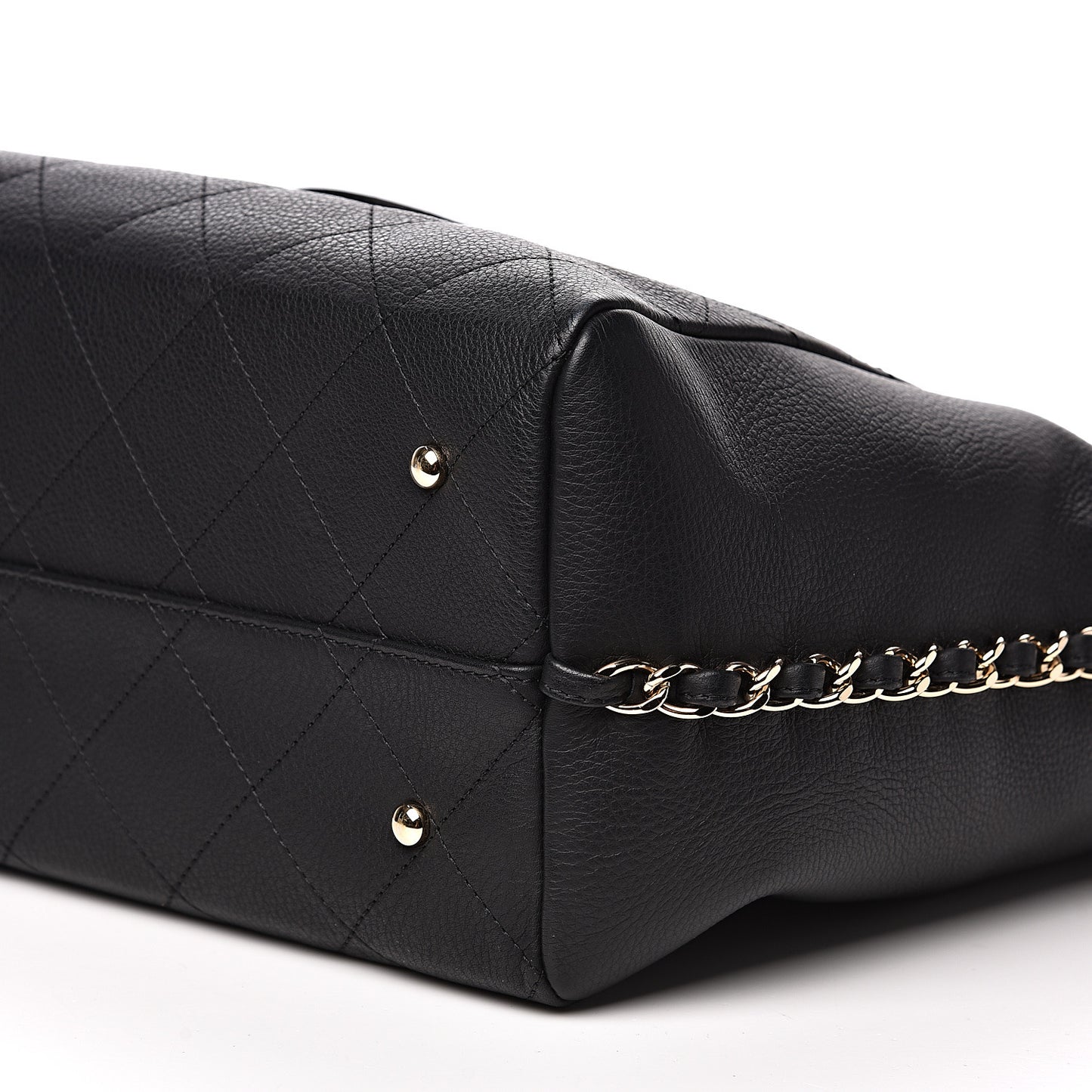 Bullskin Stitched Large Shopping Bag Black