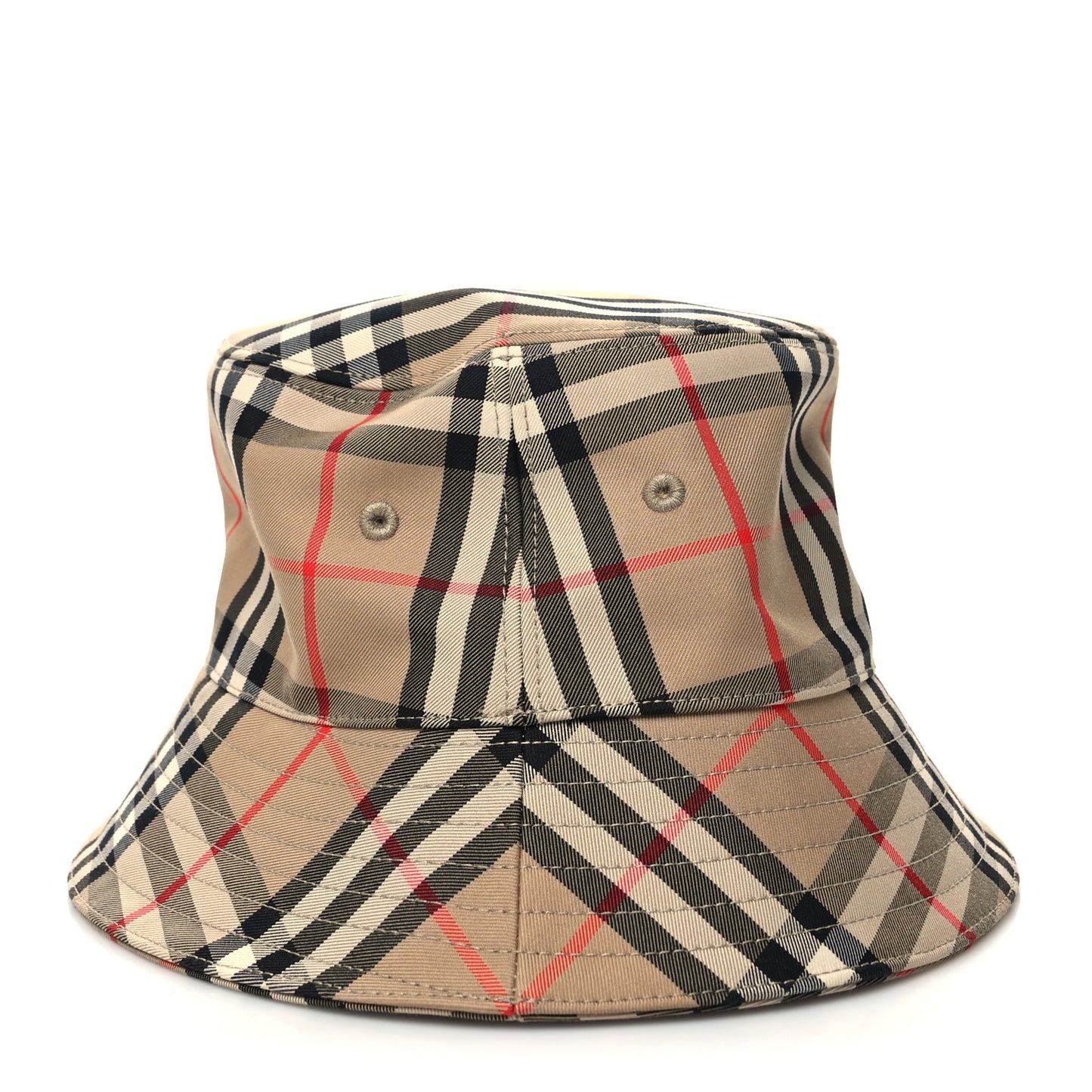 Technical Cotton Vintage Check Bucket Hat S Archive Beige