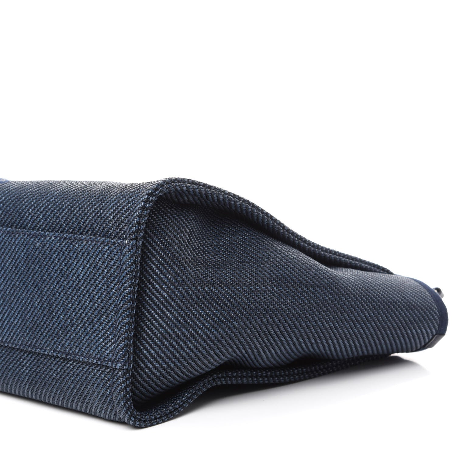 Chanel Mixed Fibers Small Deauville Tote Navy Blue 7 of 10