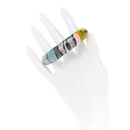 Hermes Lacquered Wood Marbling Bracelet T1 2 of 6