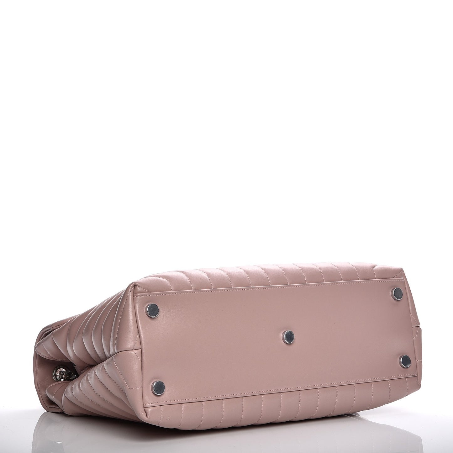 Calfskin Y Quilted Monogram Large Loulou Chain Satchel Pale Blush