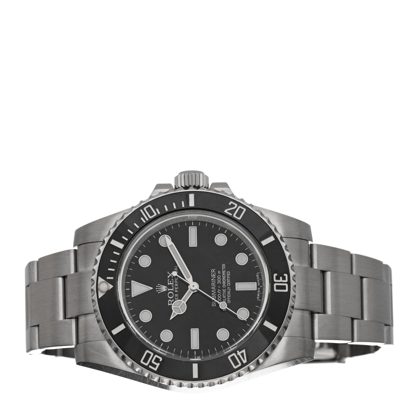 Stainless Steel 40mm Oyster Perpetual Submariner Watch Black 114060