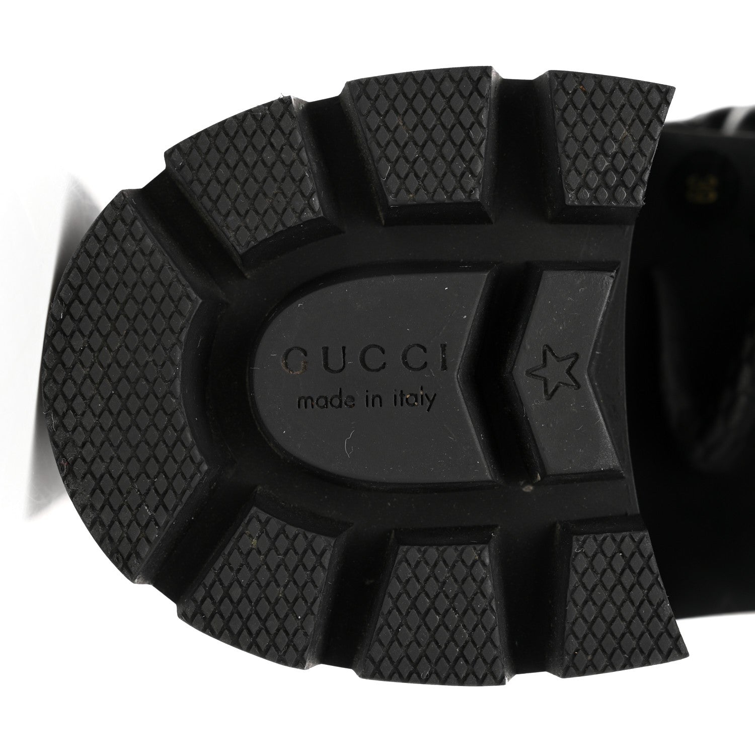 Gucci Calfskin Nappa Rhombus Quilted Trip Ankle Boots 39 Black 8 of 9