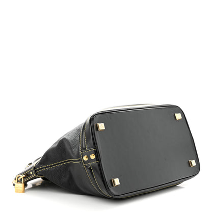 Louis Vuitton Suhali Lockit MM Black 4 of 17