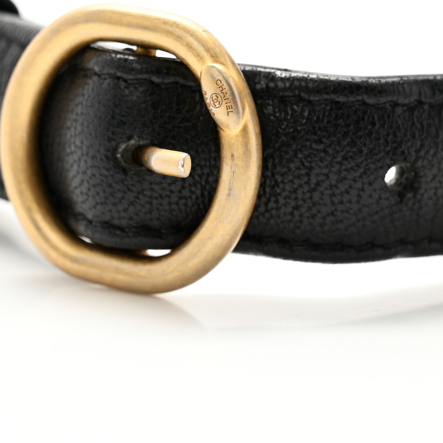 Lambskin Quilted Chain Infinity Waist Belt Bag Black