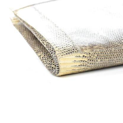 Nancy Gonzalez Lizard Clutch Beige 5 of 11