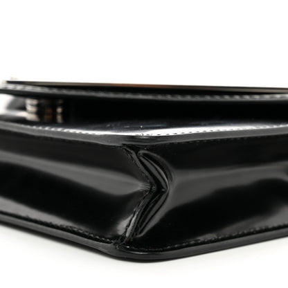 Prada Spazzolato Triangle Logo Plate Flap Chain Crossbody Bag Black 9 of 9