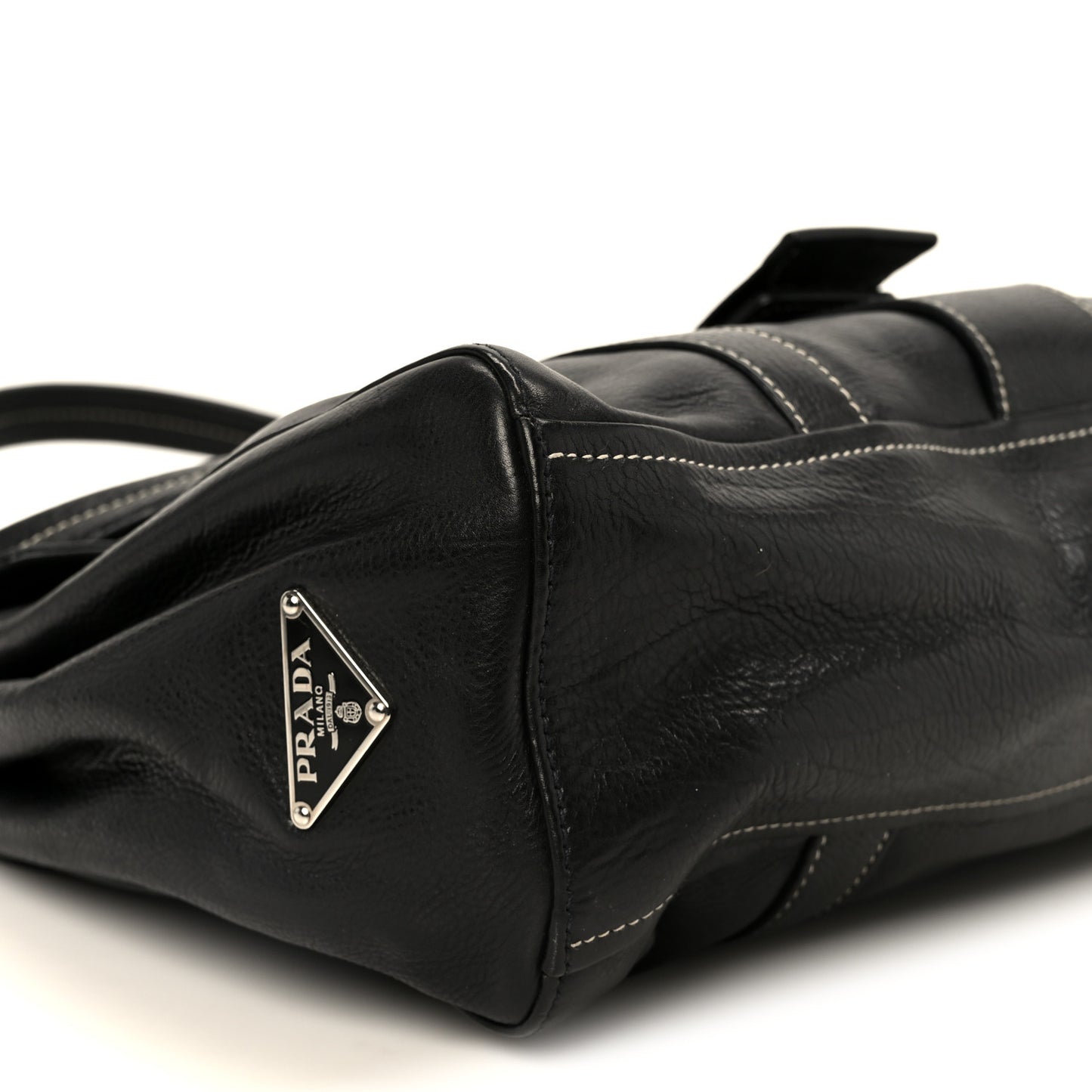 Calf Pocket Shoulder Bag Black