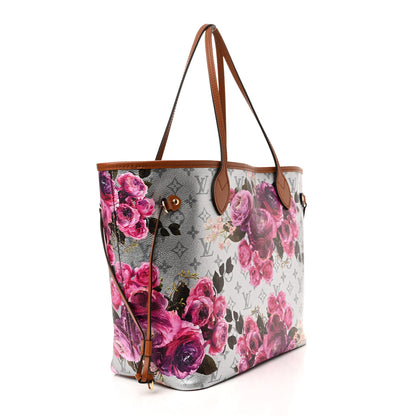 Louis Vuitton Metallic Monogram LV Garden Neverfull MM Silver 4 of 10