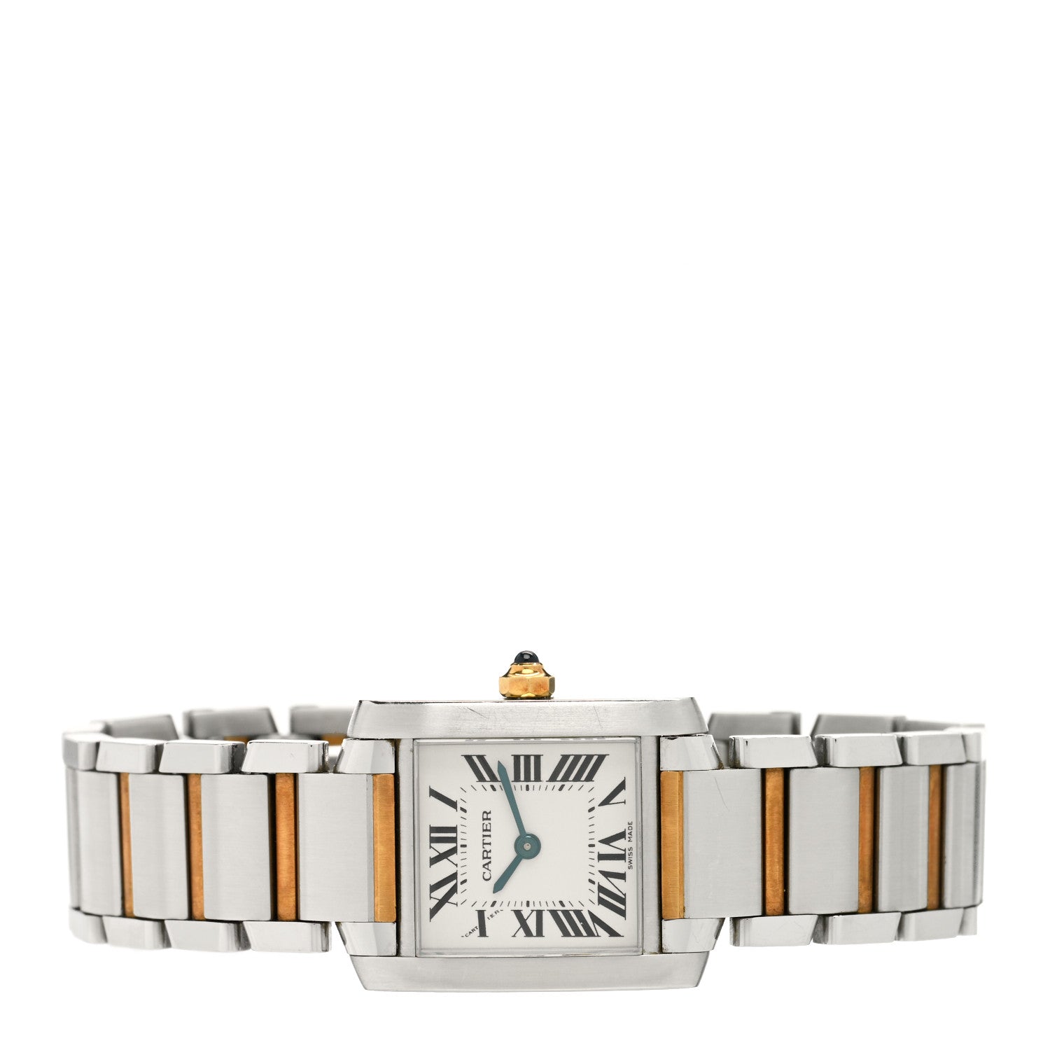 Cartier Stainless Steel 18K Yellow Gold 20mm Tank Francaise Quartz Watch 2 of 4