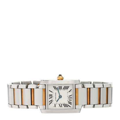 Cartier Stainless Steel 18K Yellow Gold 20mm Tank Francaise Quartz Watch 2 of 4